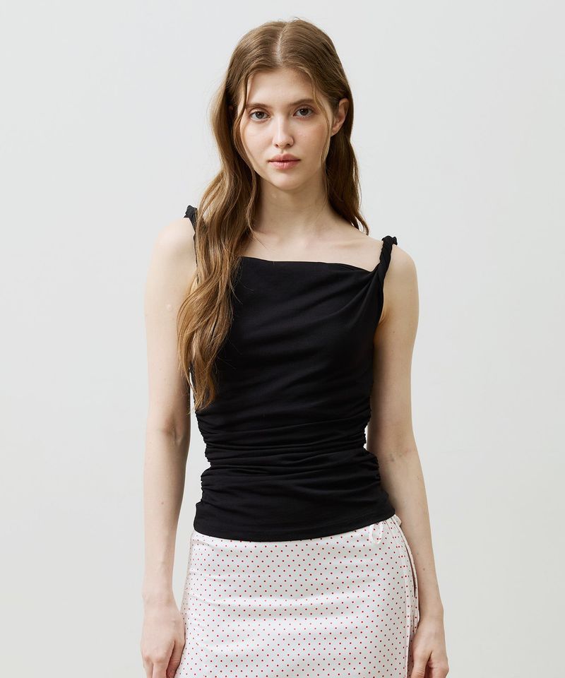 ARIKIM（アリキム）の「COS TWISTED SHIRRLING TOP / BLACK（Tops）」