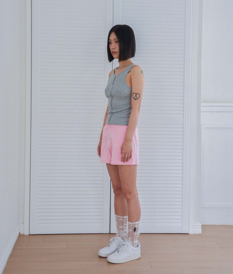 half logo sleeves_grey