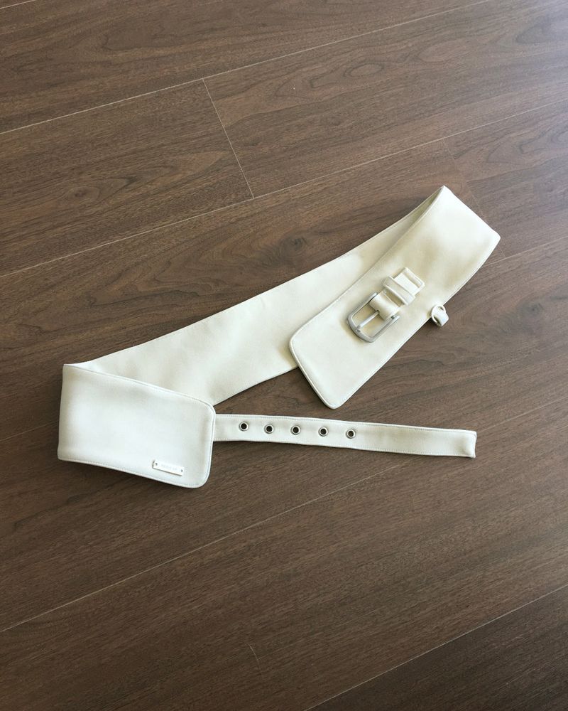 Eyelet Low Suede Belt (2color)