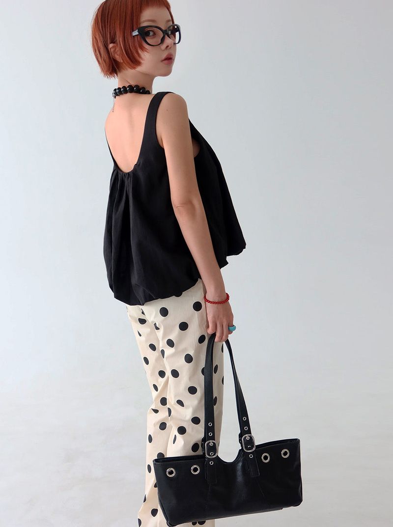 Youth Pumpkin Balloon Bustier Blouse