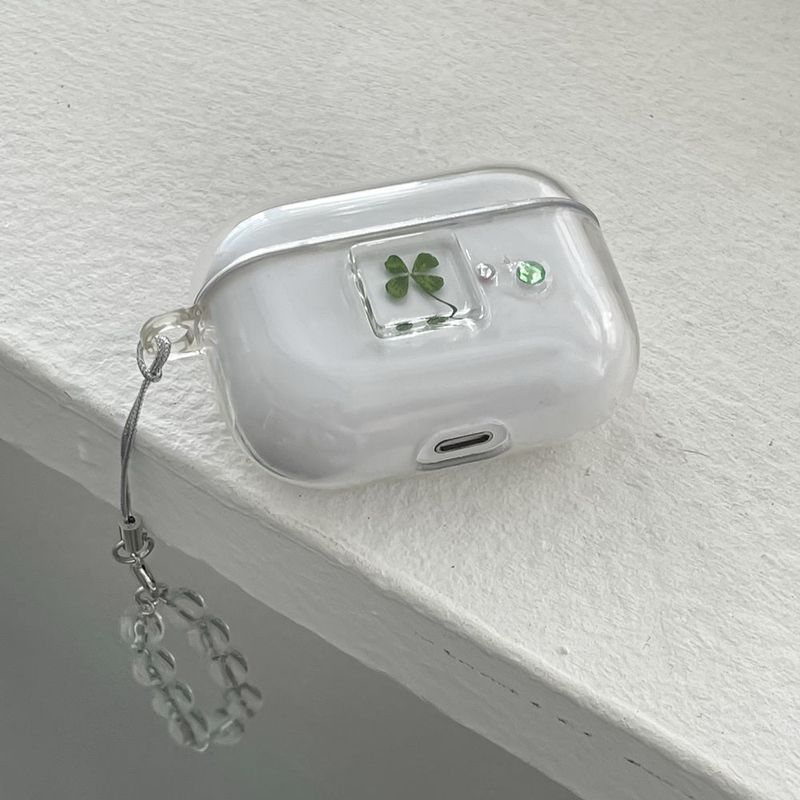 [made]glass clover ver  resin airpod case