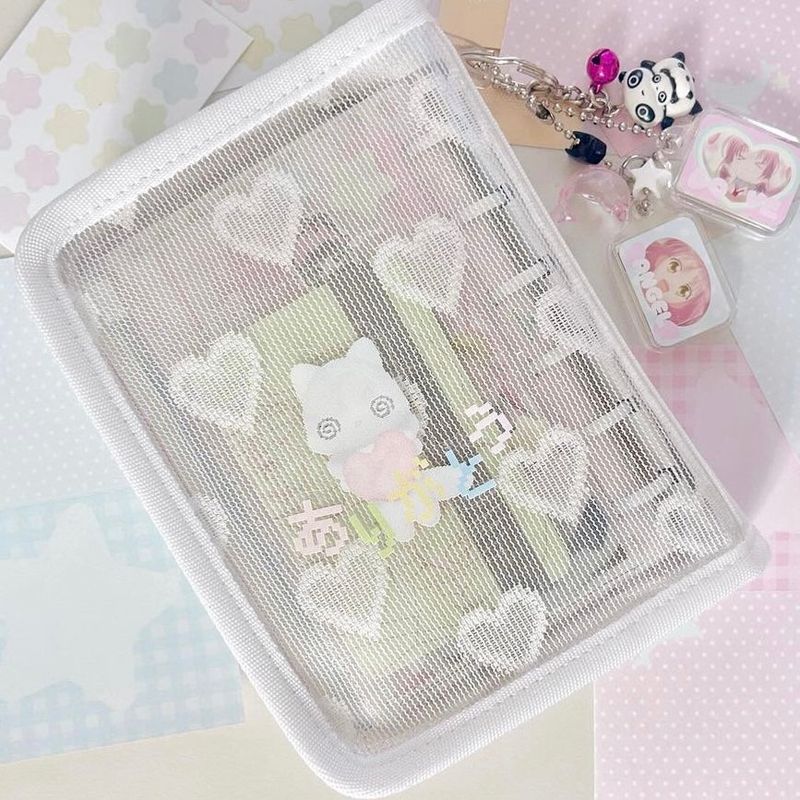 [A7] Heart Lover's Club: 6-ring diary cover - white