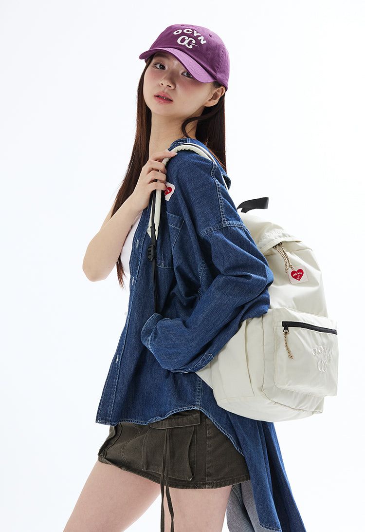OCYN ベーシック エンブ バックパック アイボリー