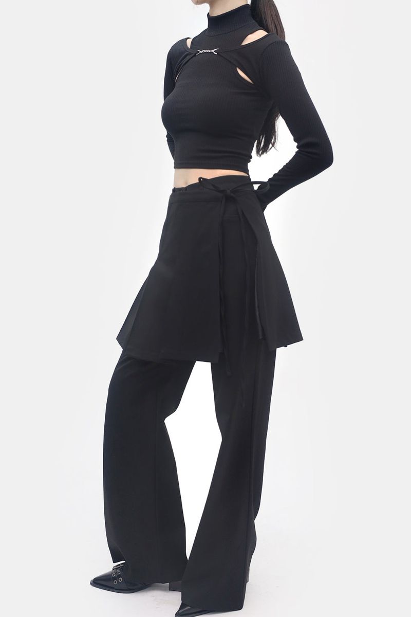 Nepia Layered String Skirt + Slacks Pants Set