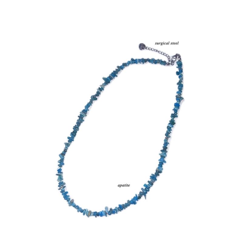 mini gemstone necklace (blue)