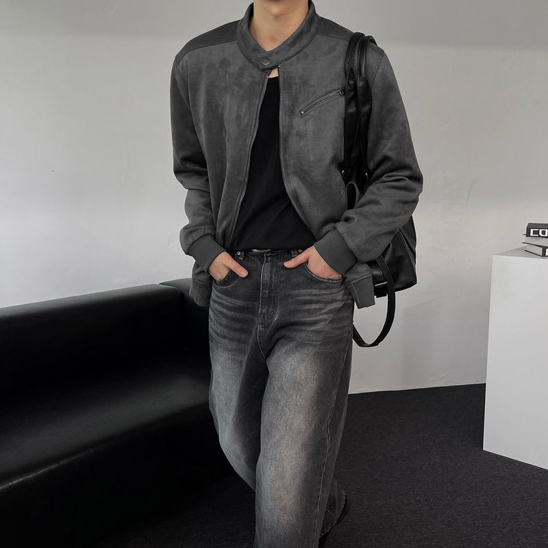 DV China neck suede jacket (2 colors)