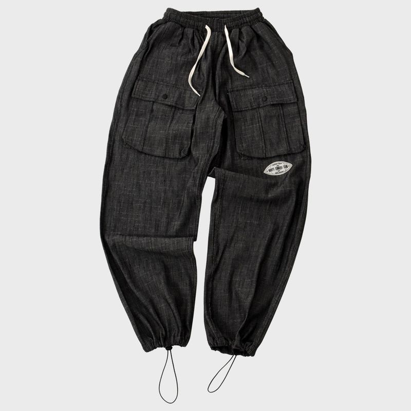 NUMBER EIGHT WIDE CARGO PANTS (BLACK)