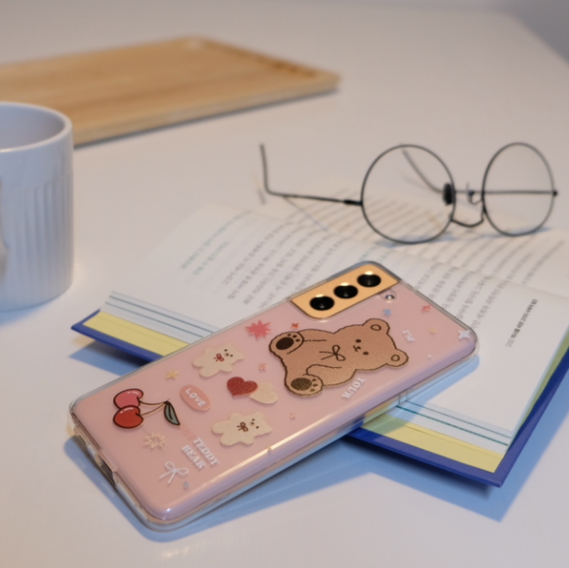 Clear Jelly Hard Phone Case - Teddy's ver.2 [ iPhone,Galaxy]