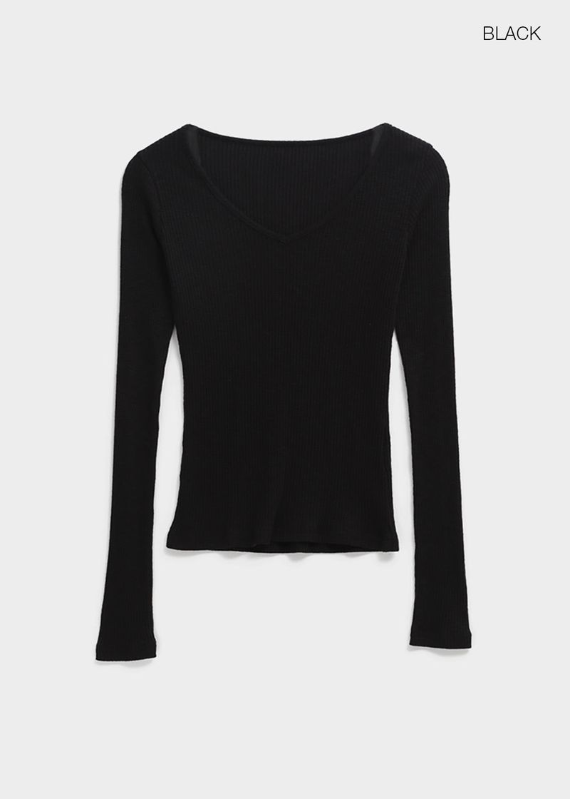 [MADE] Rulind Two-Way V-neck Long Sleeve T-shirt