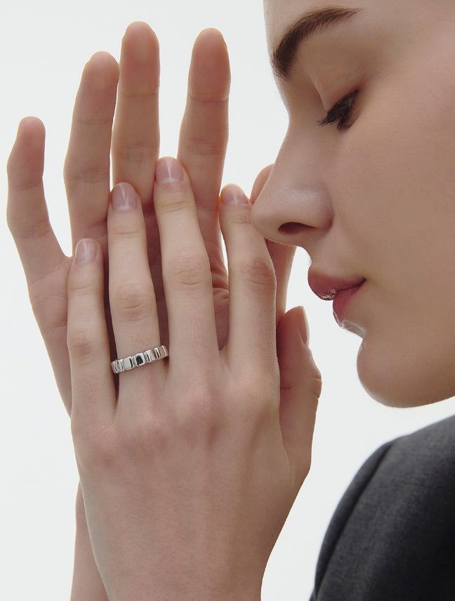 26SS★ Iceblock Silver Ring M