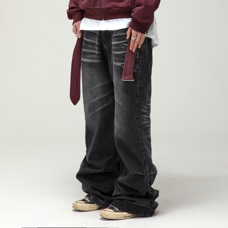GLACK（グラック）の「GP113 STACK FLARE DENIM PANTS (BLACK)（Pants）」