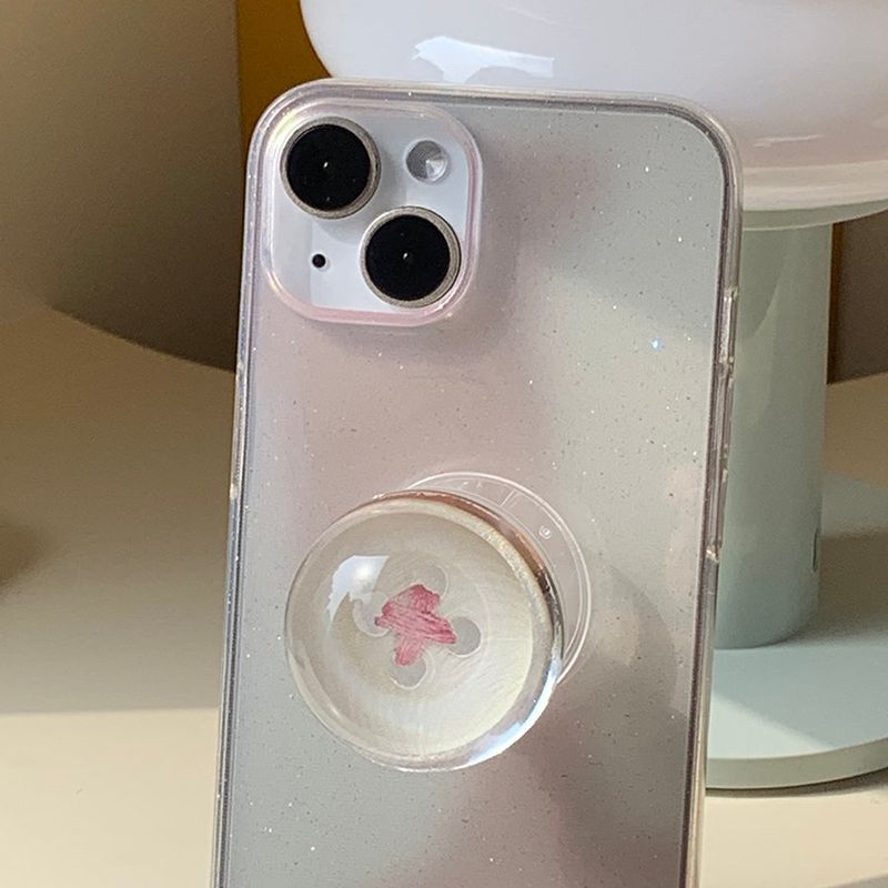 Pink - Blur Button Phone Case Bead Tok Set_glitter