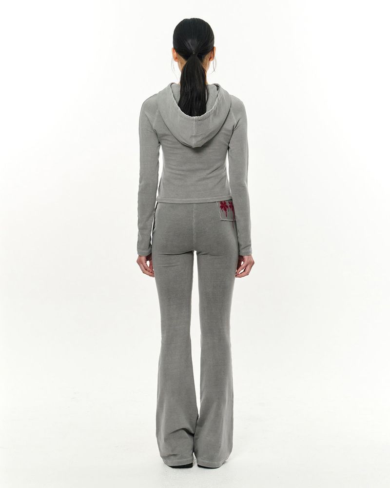 Patch Slim Lounge Pants _ Light Grey