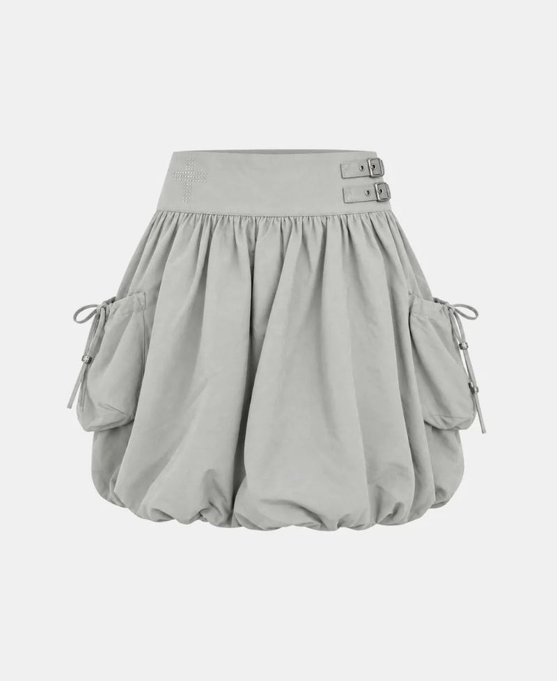 Cross Stud Cargo Balloon Skirt