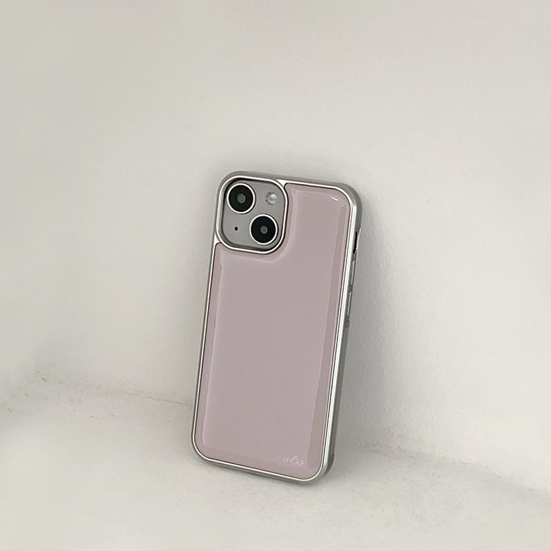 misty lilac epoxy silver bumper case