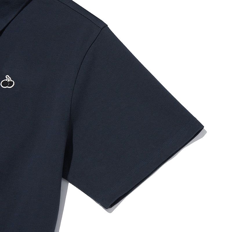 MONO CHERRY CROP PIQUE [DARK NAVY]