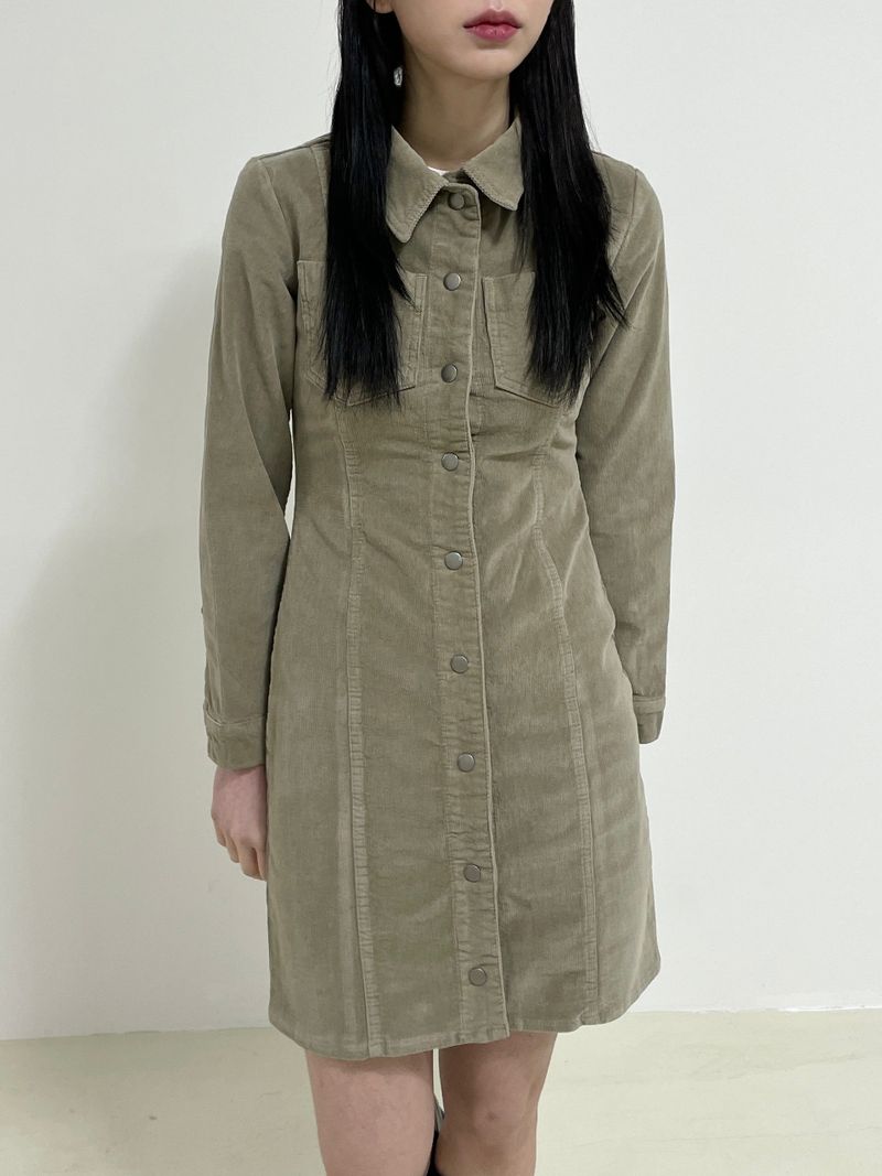 Western collar mini dress