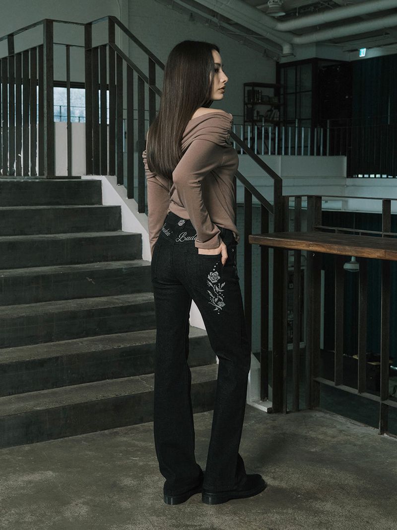 NYXX（エヌワイエックスエックス）の「SMOKIN BADDIE DENIM PANTS (BLACK)（Pants）」