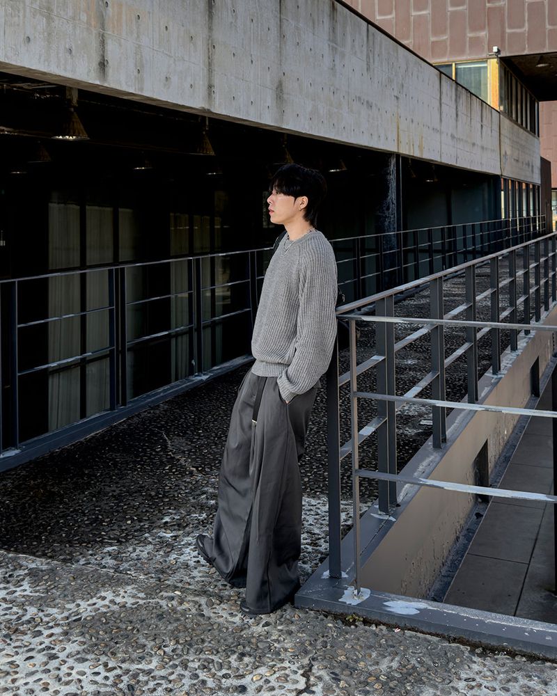 Ian Double-Pleat Wide Slacks