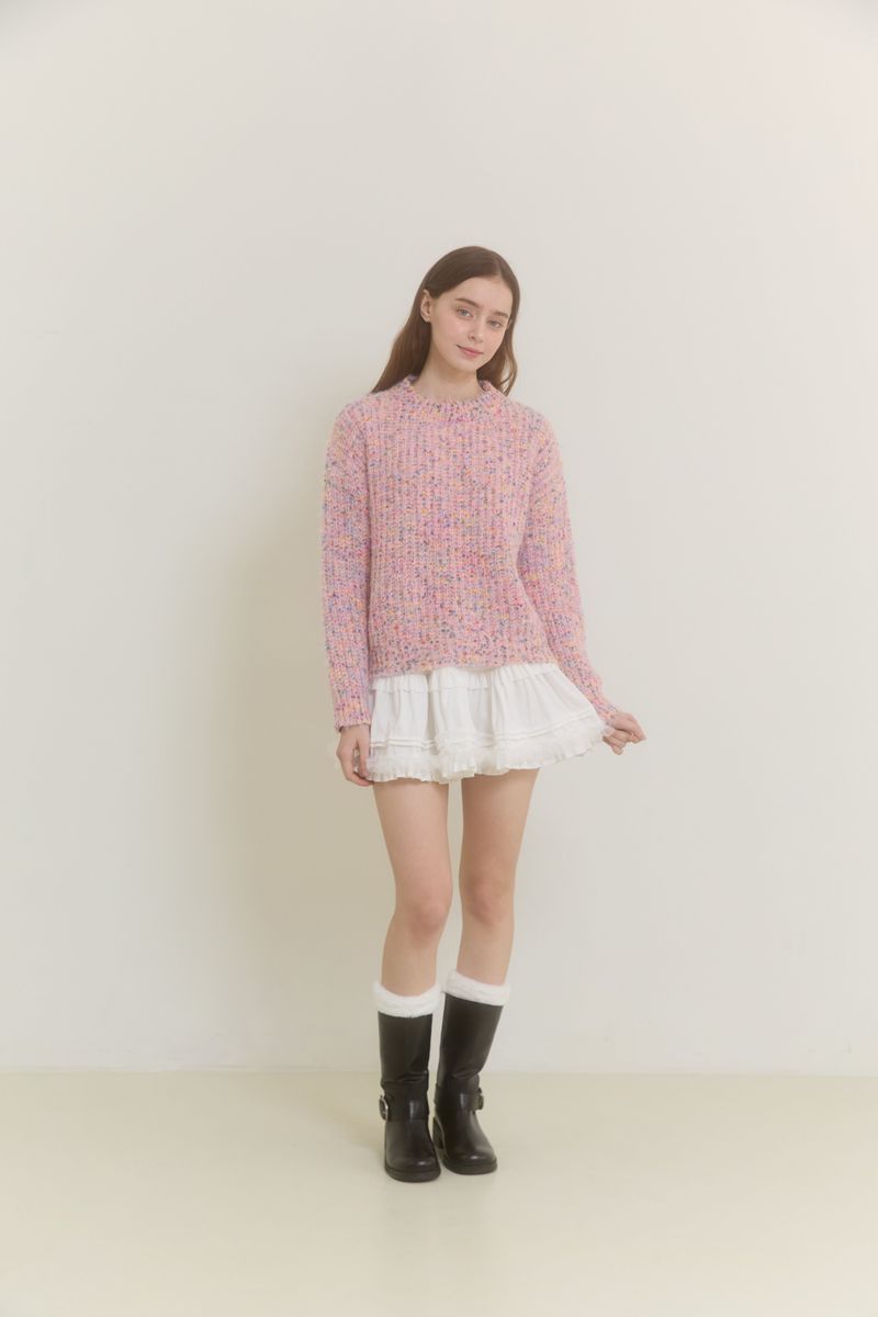 SNOWFLAKE POPCORN SWEATER