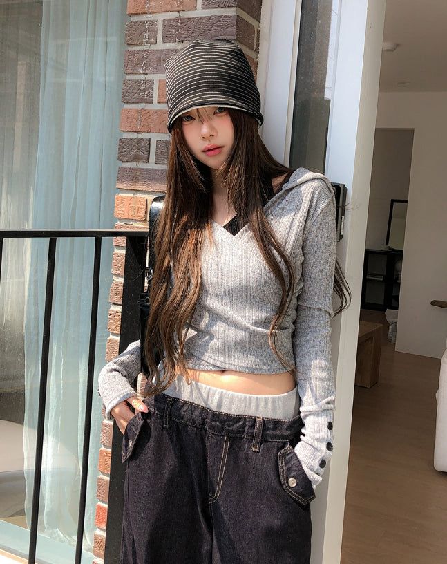 ULAN（ユレン）の「Rhapsody Ribbed Hoodie Knit（Tops）」