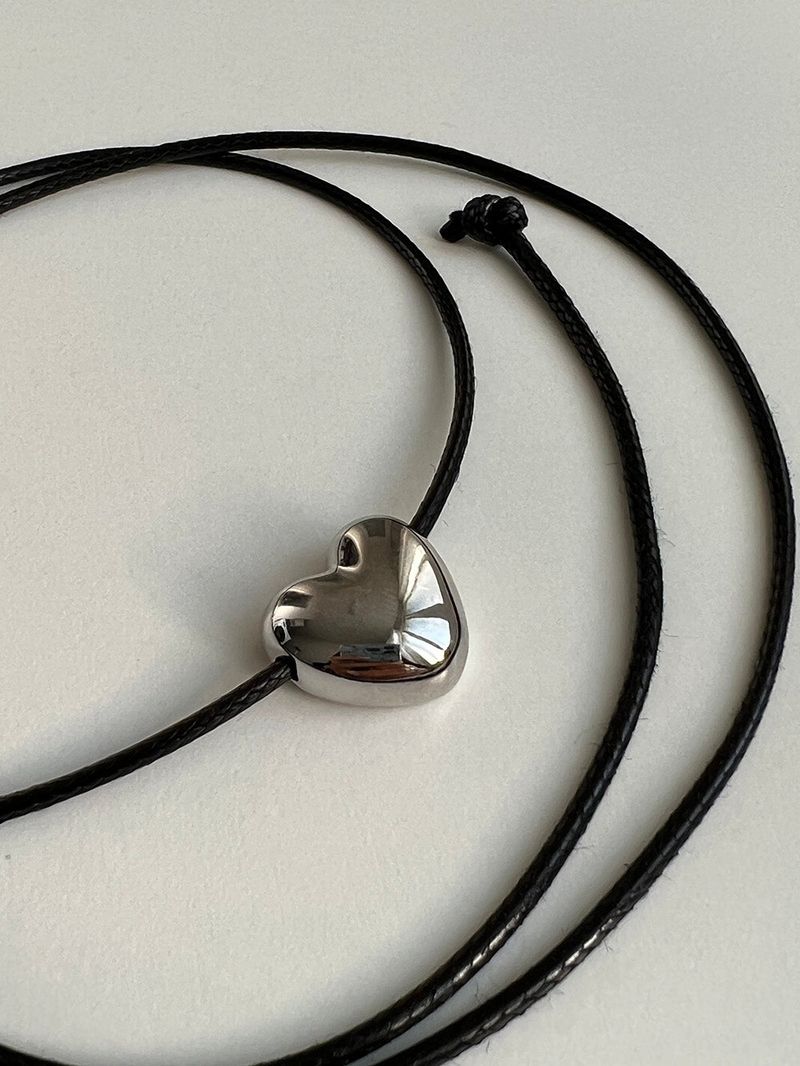 String heart necklace
