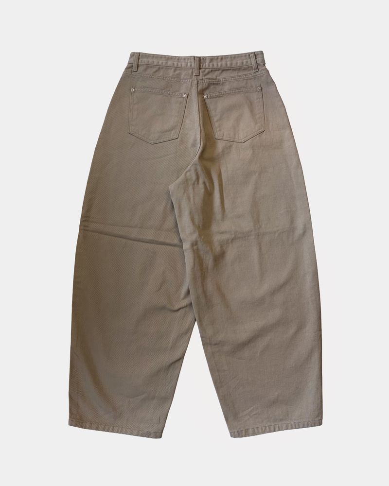 Slant Button Denim Pants