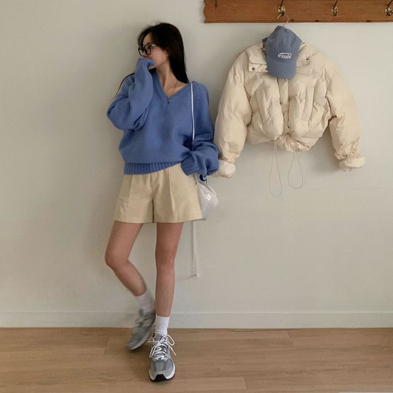 Madeleine Corduroy Pintuck Shorts