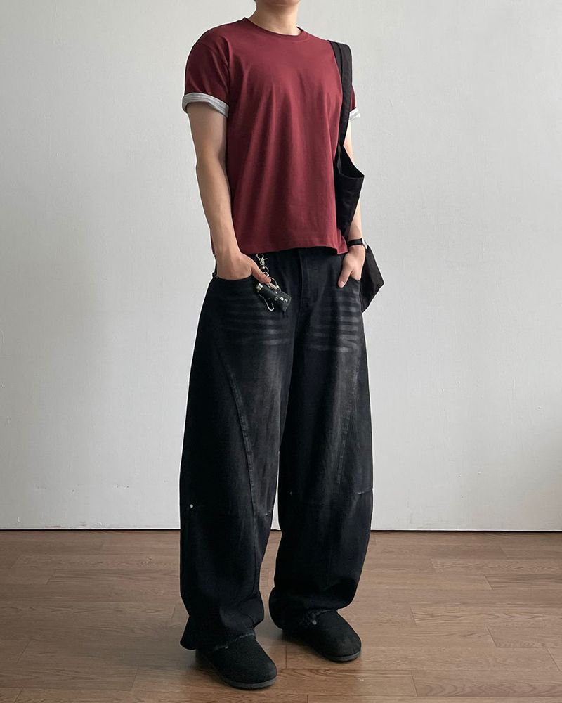 Duet Crop Roll-up Short Sleeve T