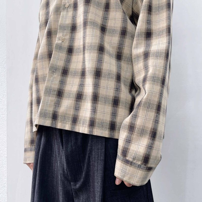 Retro Cropped Plaid Shirt
