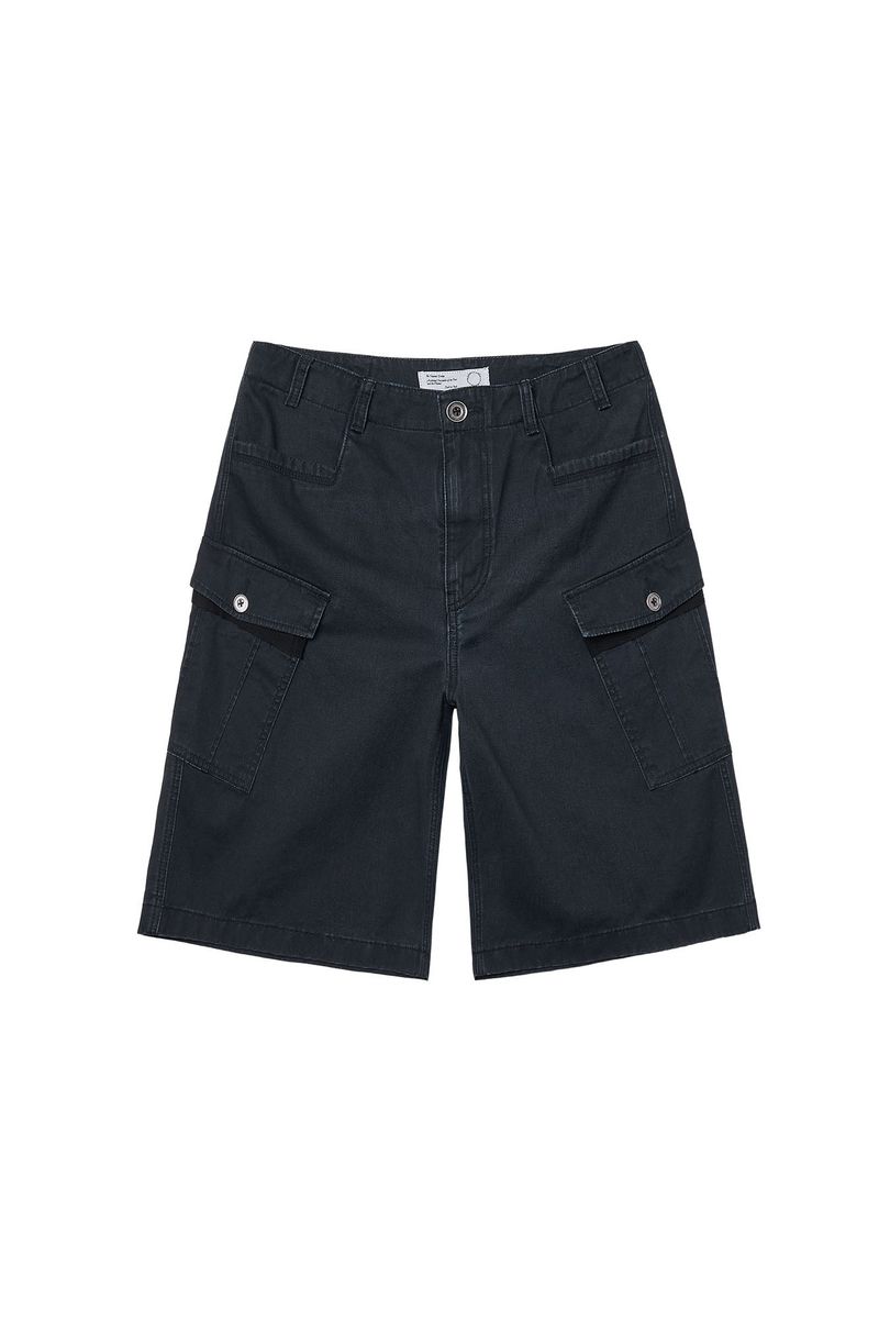 CHOWOO（チョウ）の「Monkey Pockets Cargo Shorts (Washed Navy)（Pants）」