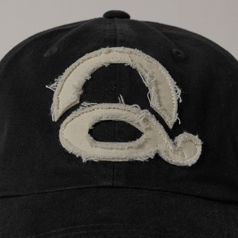 Washed Logo Ball Cap (Black/White)