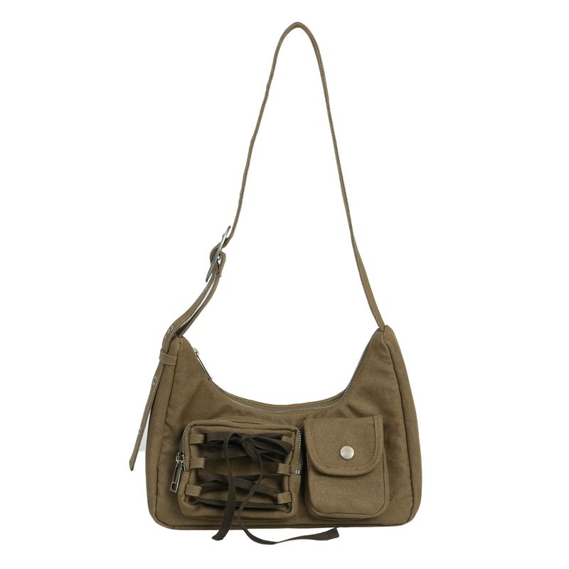 Ribbon hobo bag_brown
