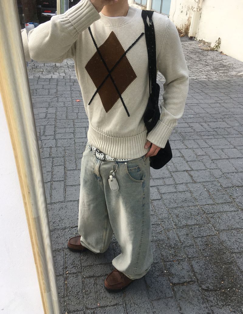 No.1493 D roll-up button KNIT (3color)
