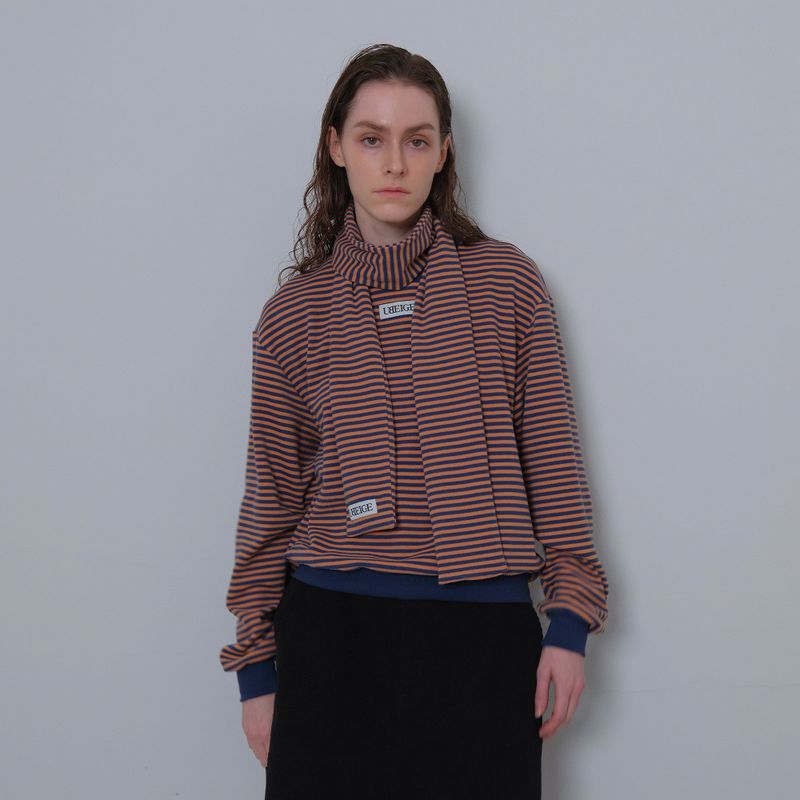 Orange/Navy Stripe Fleece MTM