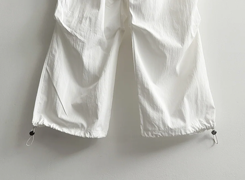 Log banding layered pocket skirt pants