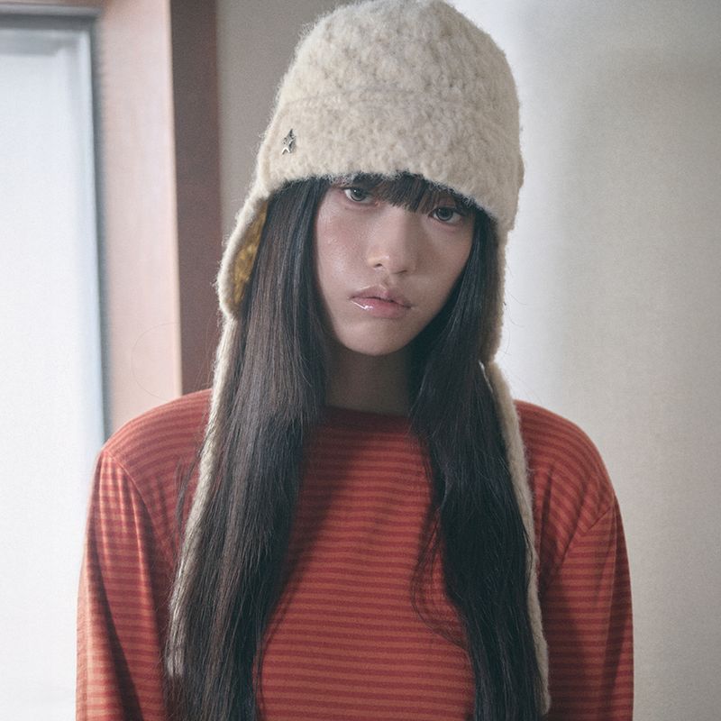 handmade crochet trooper hat cream