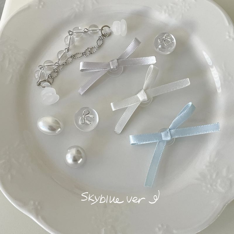 [made]glossy ribbon ver resin shoes charm set 