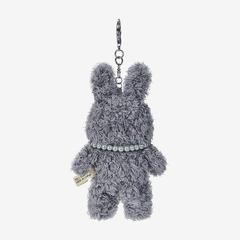 Odd Eye Puppy Bunny Keyring / Gray