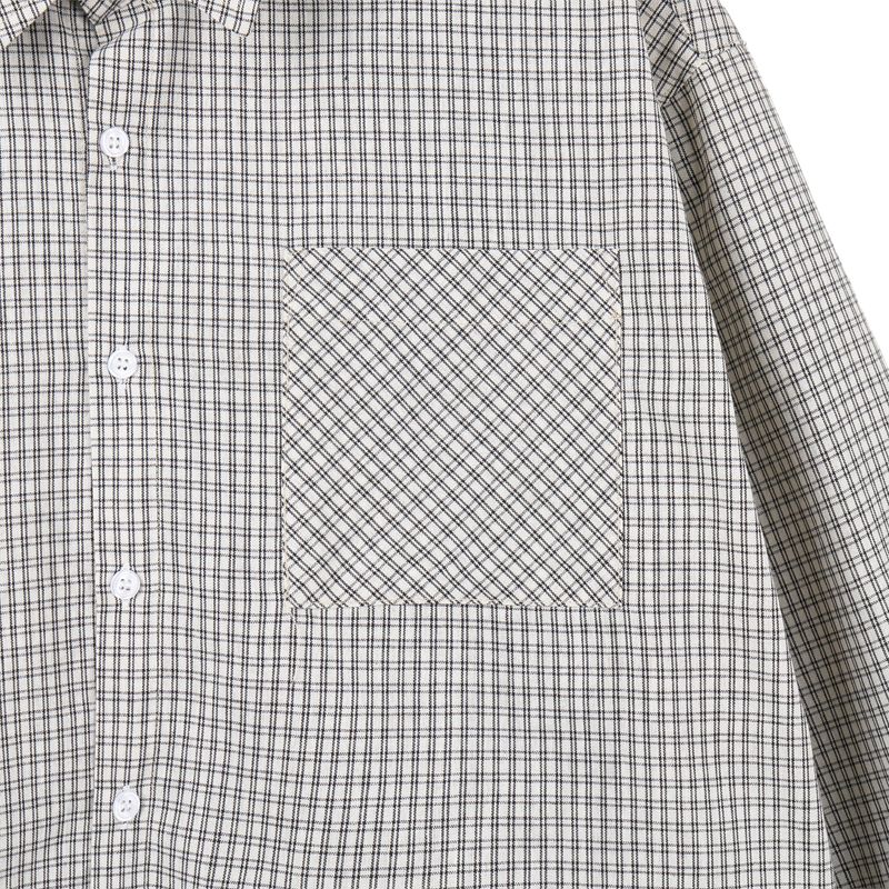 Cropped check shirt 2COLOR