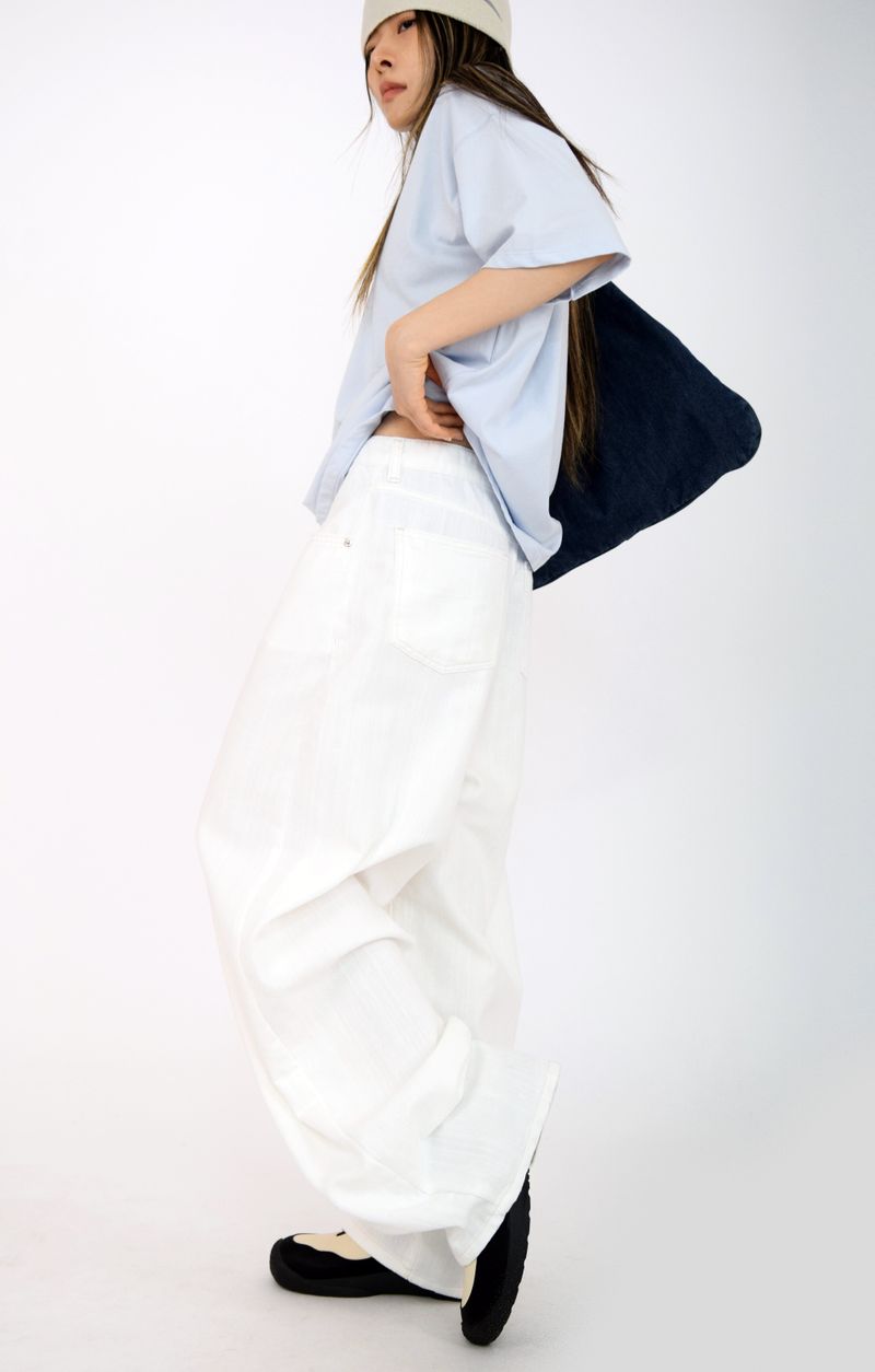 white natural pants