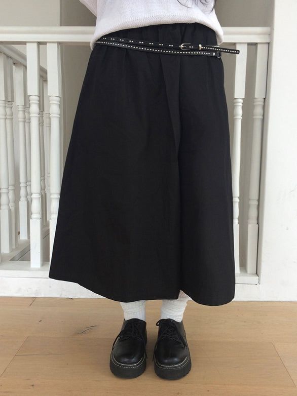 anyonemore（エニーワンモアー）の「Curly Flare Cotton Banding Long Skirt（Skirts）」