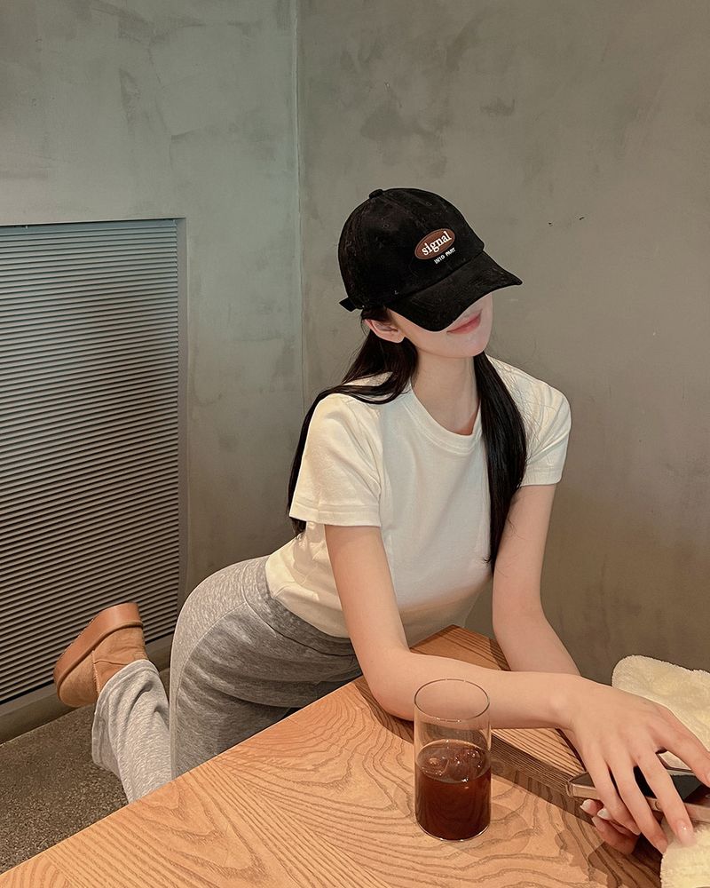 Fleece Crop Short Sleeve T-Shirt