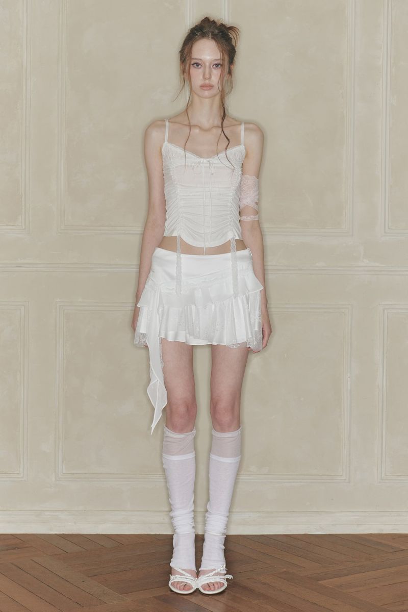 SWAN SKIRT white