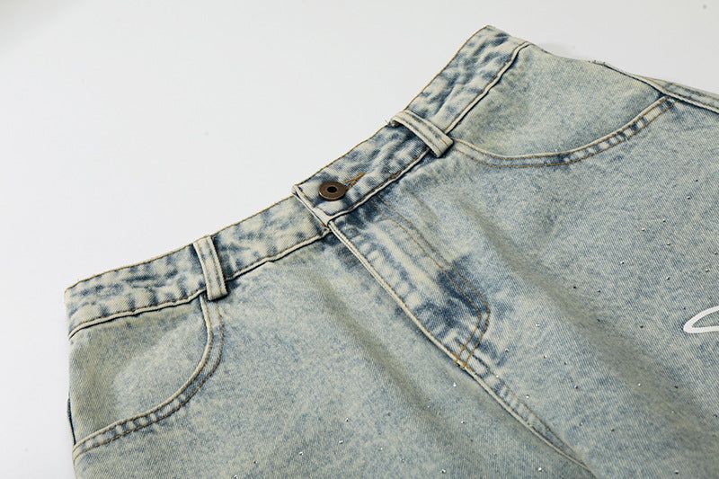Aven Script Wide Denim