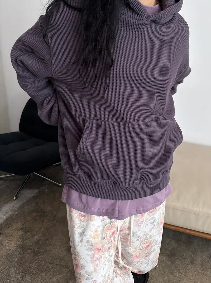 waffle crop hoodie
