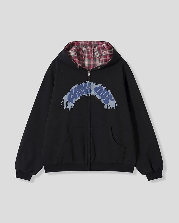 (UNISEX) Chill Reversible Over Hood Zip-Up