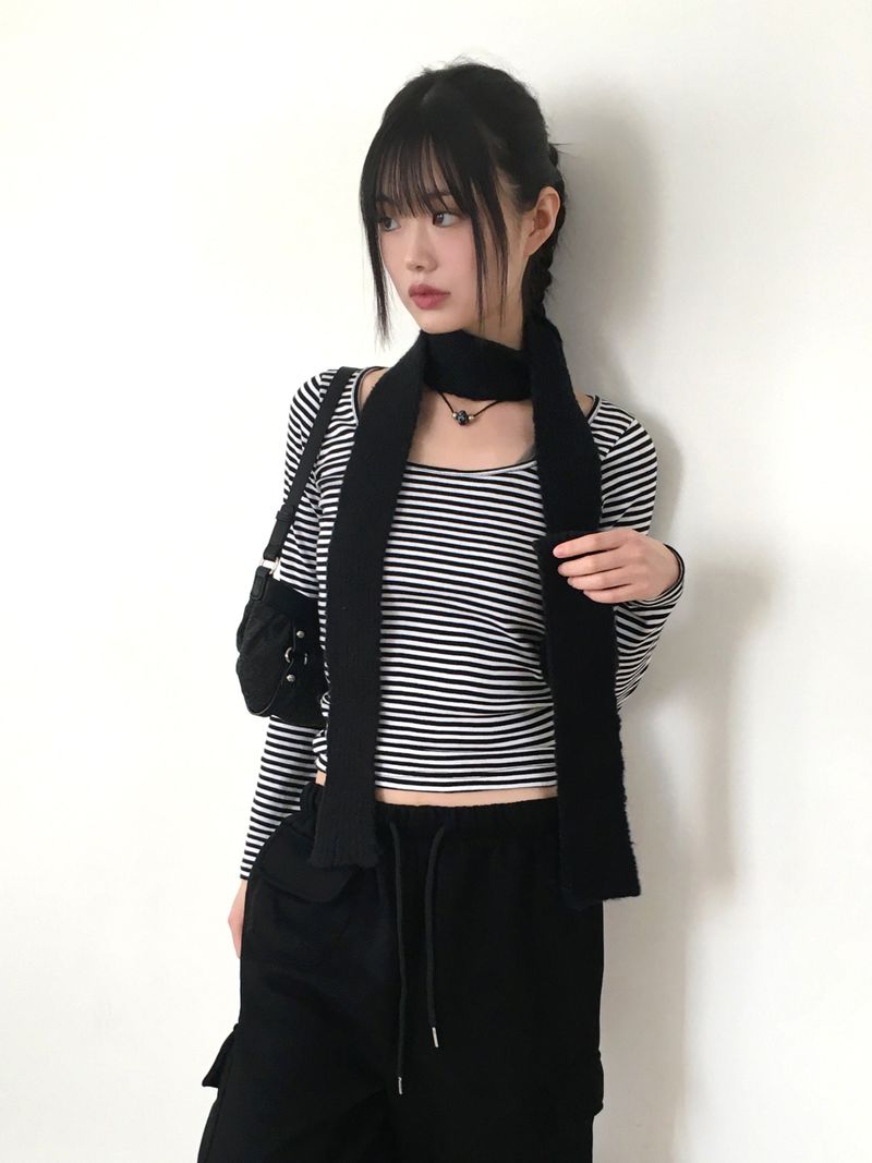 Lanpi slim knit muffler