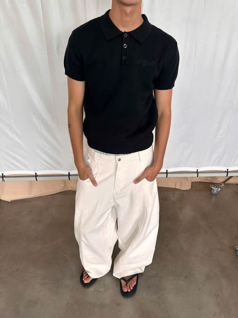 RIPOFFF Signature Logo Knit Polo