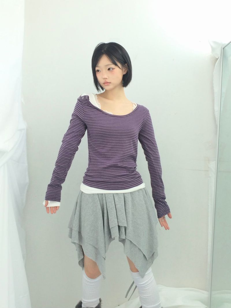 ribbonline wave skirt